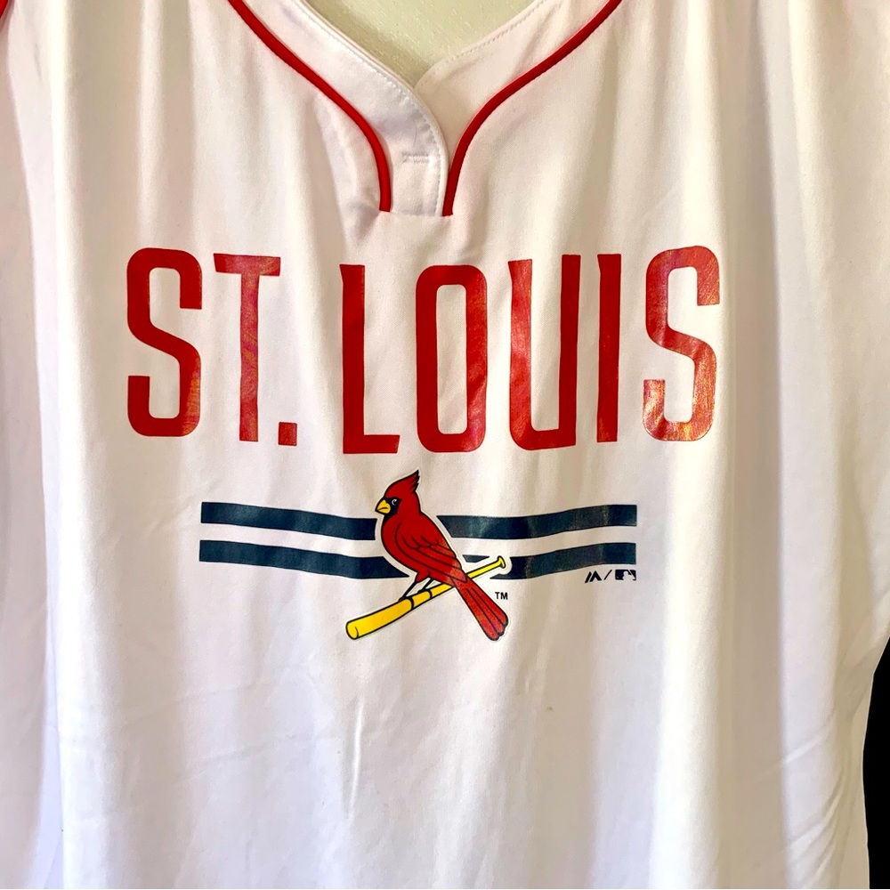 St. Louis Women's White Jersey Top - Picture 2 of 5